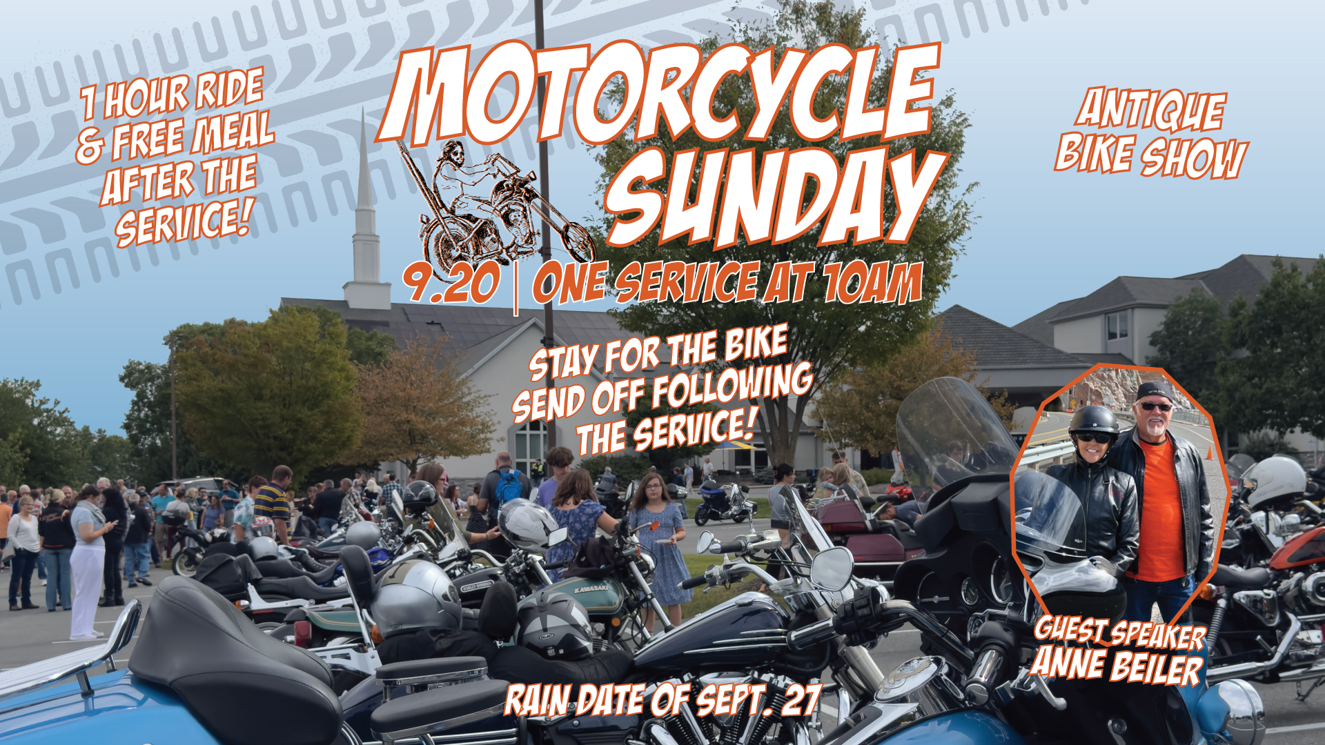 Motorcycle Sunday | September 20, 2026 | Rain date of 9/27